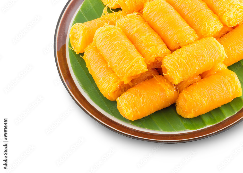 Thai Traditional Dessert, (Foi Thong and Bean-paste) Thai Traditional Dessert, (Foi Thong and Bean-paste)
