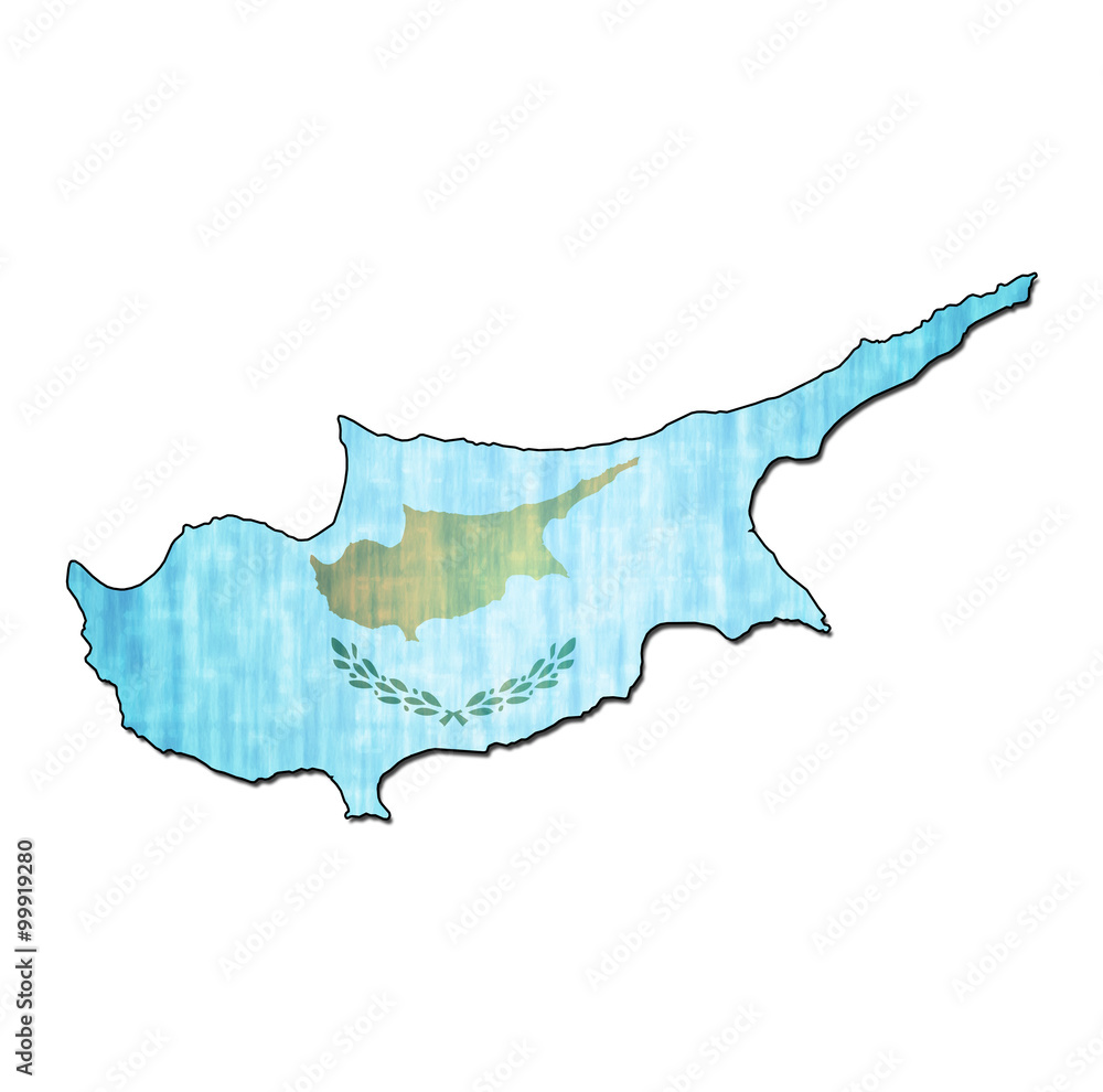 Fototapeta premium cyprus territory with flag