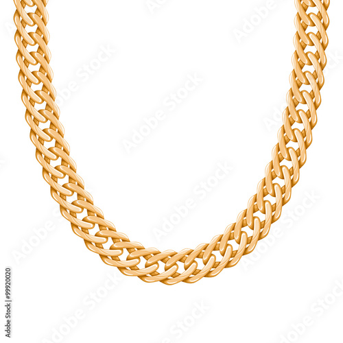 Chunky chain golden metallic necklace or bracelet.