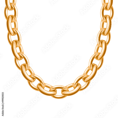 Chunky chain golden metallic necklace or bracelet.
