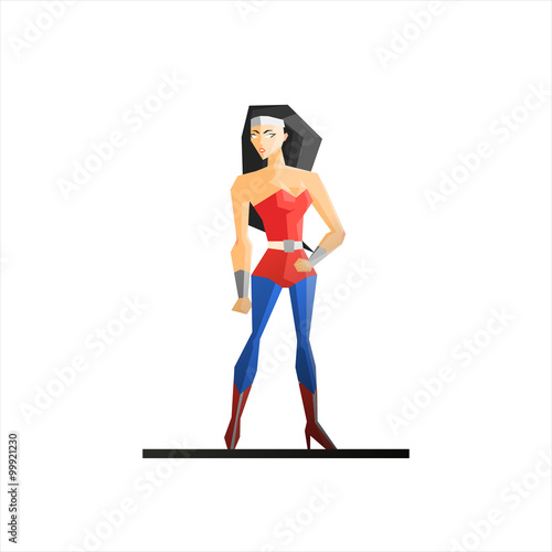 Female Superhero Vector Illustration