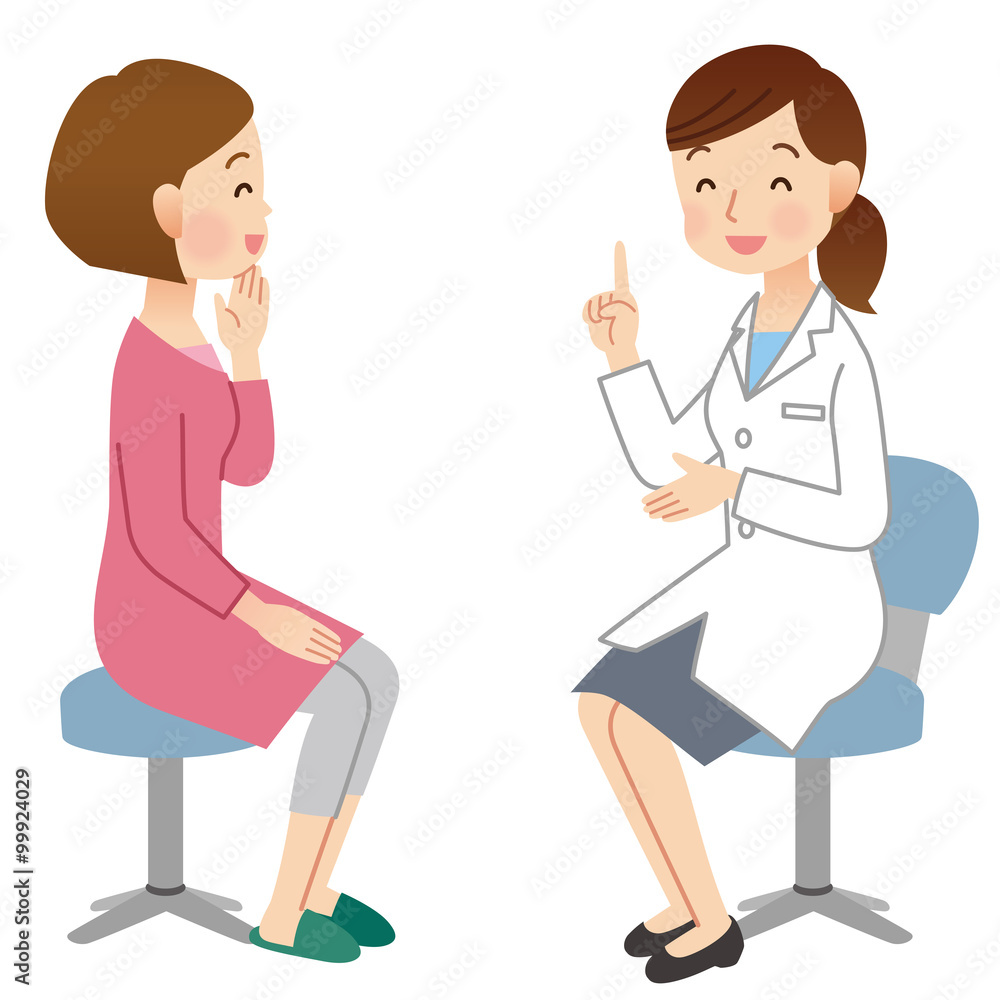 医療　診察　女性