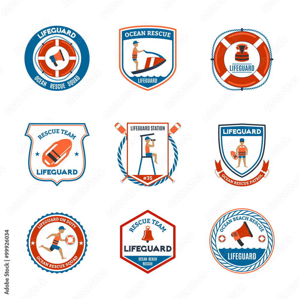 Lifeguard Emblems Set Lifeguard Emblems Set