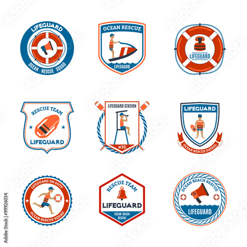 Lifeguard Emblems Set