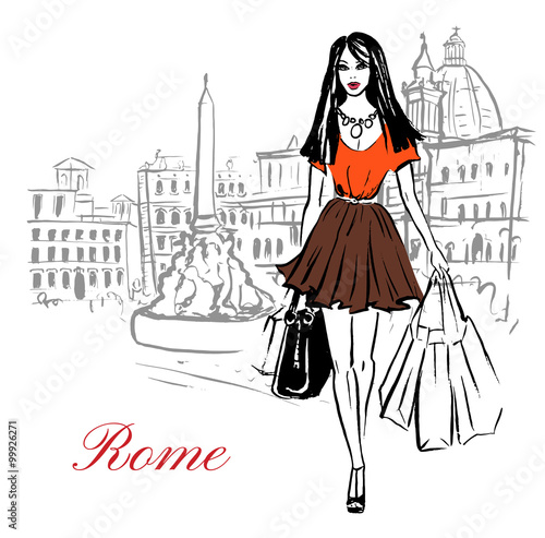 woman in Rome