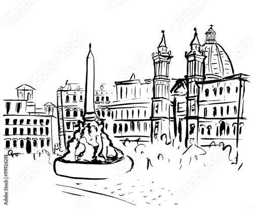 Piazza Navona sketch
