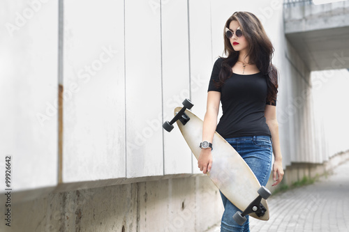 Wallpaper Mural Girl with long boards Torontodigital.ca
