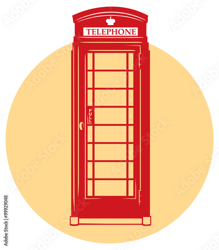 Vector London telephone booth