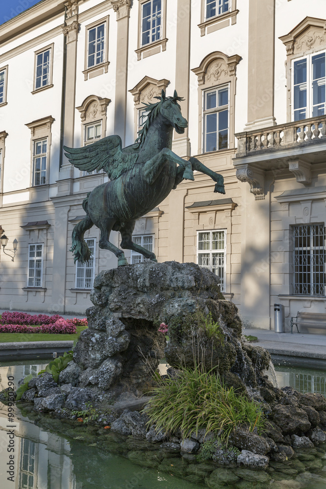 Obraz premium Pegasus sculpture in the Mirabell Gardens, Salzburg.