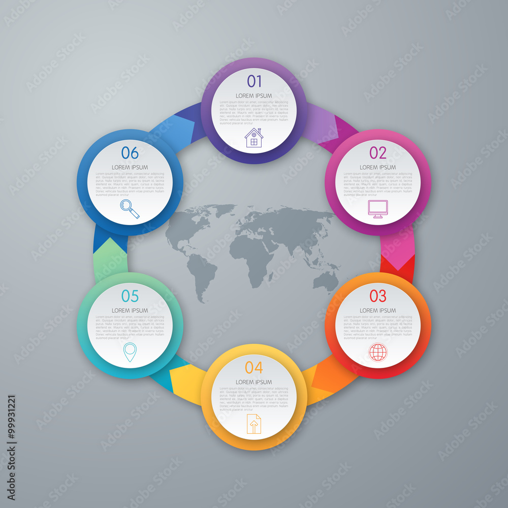 Infographic design with colored Infographic design with colored