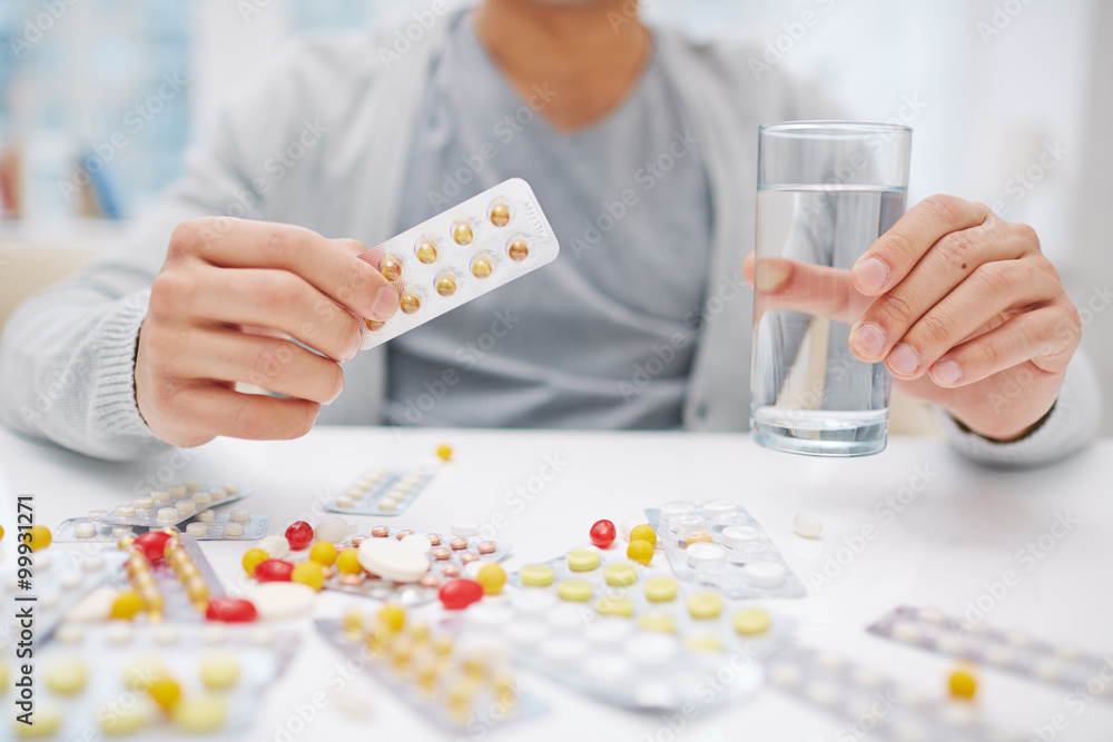 Taking pill Taking pill