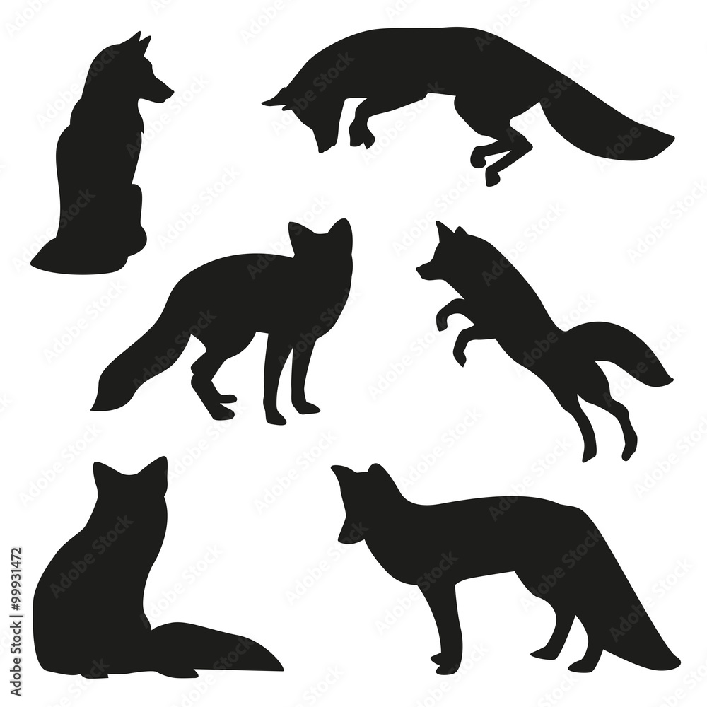 fox silhouette set