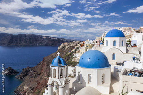 Blue domes in Oia, Santorini