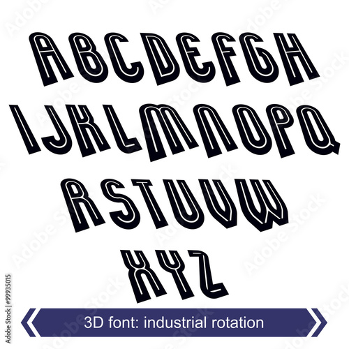 3d retro typeset with lines...