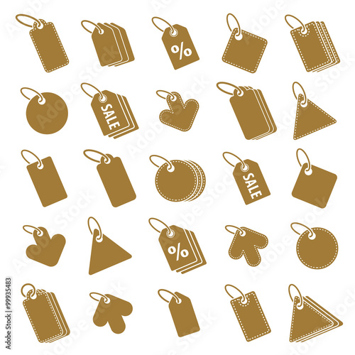 Tag icons isolated on white...