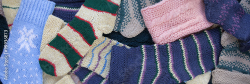 knitted socks background