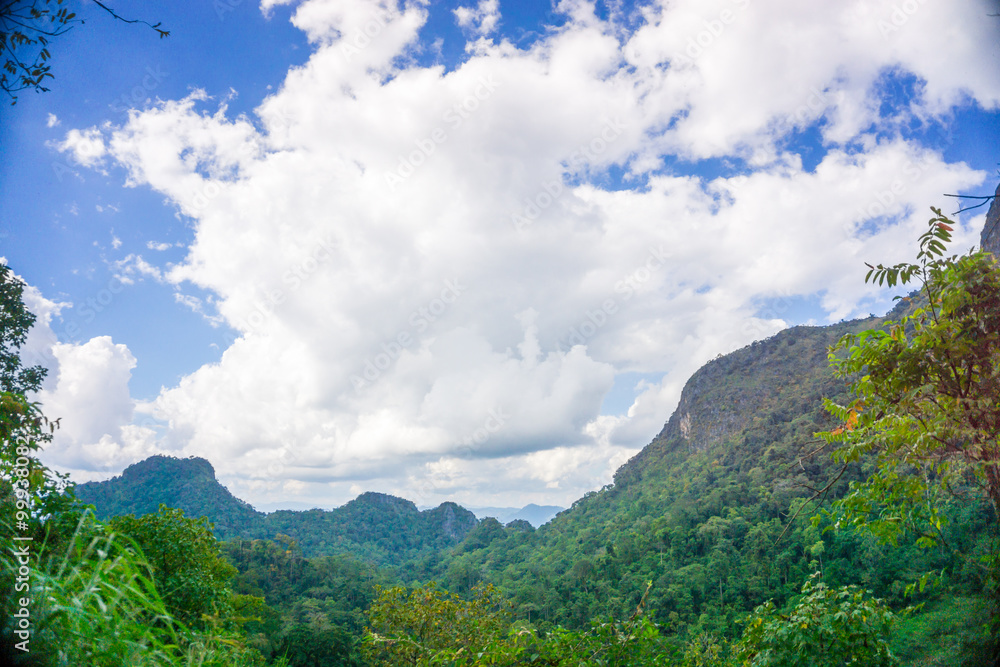 Limestone mountain landscape at Doi Luang Chiang Dao