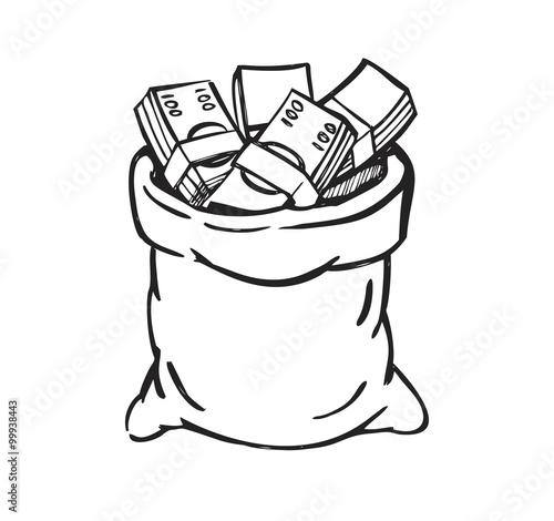 black money bag