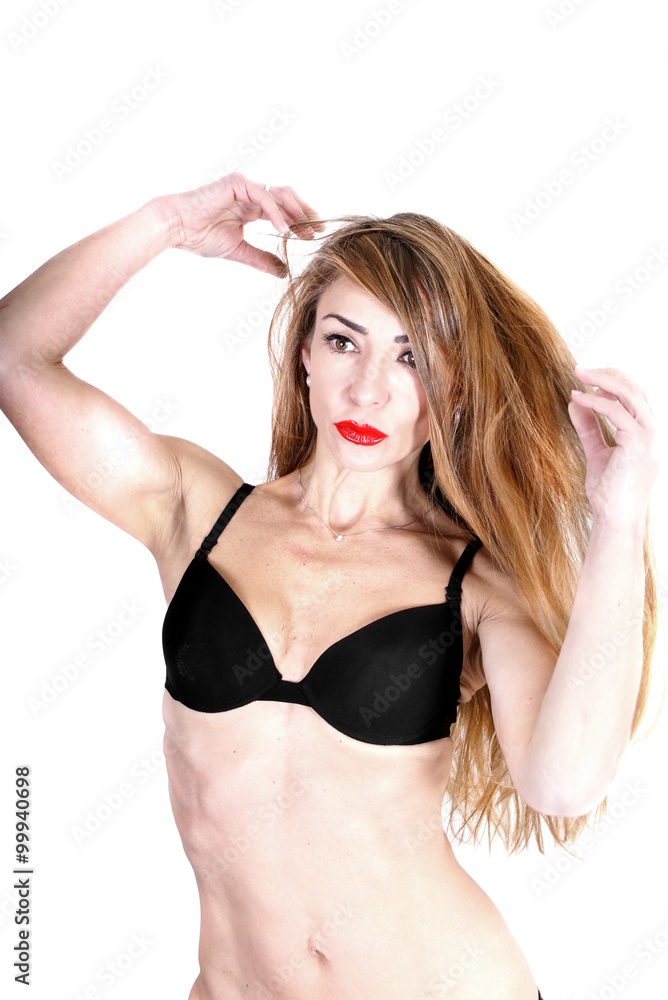 Studio shot of a lady in underwear Studio shot of a lady in underwear
