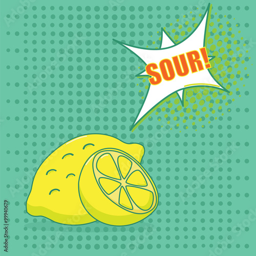 Pop art lemon
