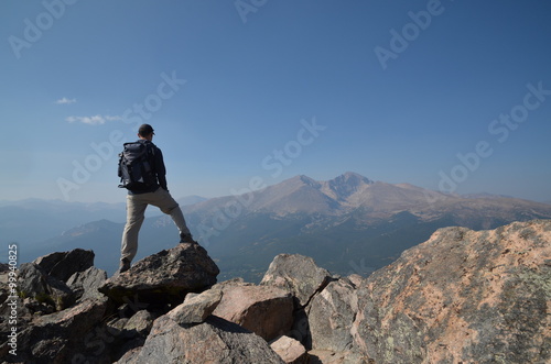 Hiker on Mountain Top