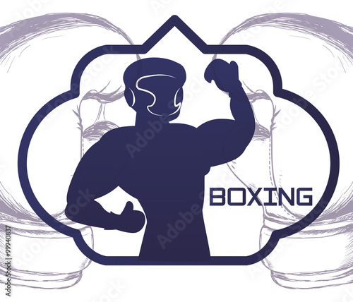 Boxing icon design 