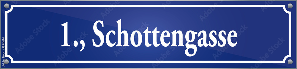 Straßenschild Schottengasse im ersten Wiener Gemeindebezirk in Wien Österreich