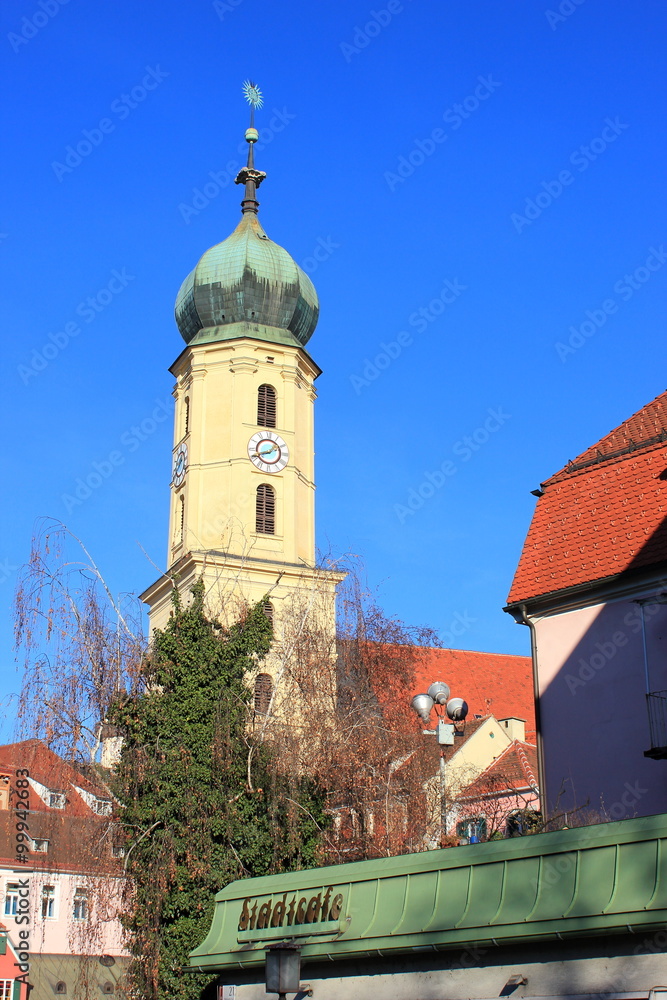 Stadtansicht von Graz (Steiermark) mit der Franziskanerkirche