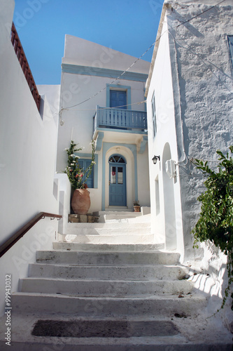 street in the old town of Nisyros, Greece.