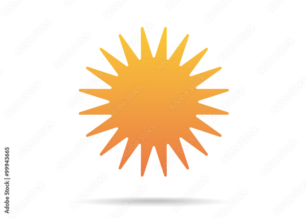 Fototapeta premium Simple sun symbol icon vector