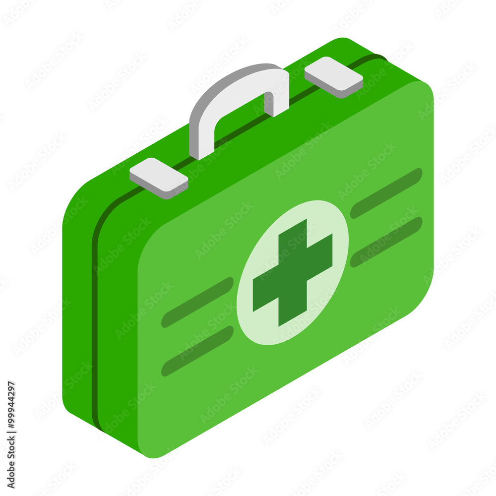 First aid kit 3d isometric icon