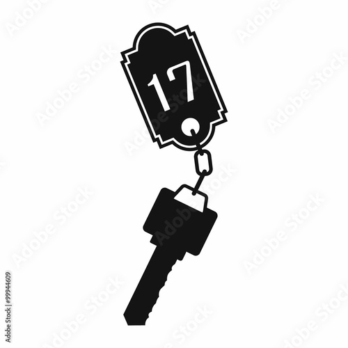Hotel key with a room number