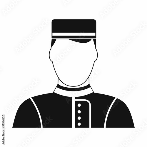 Hotel bellman black simple icon