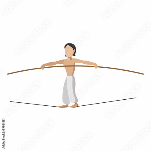 Tightrope walker cartoon 