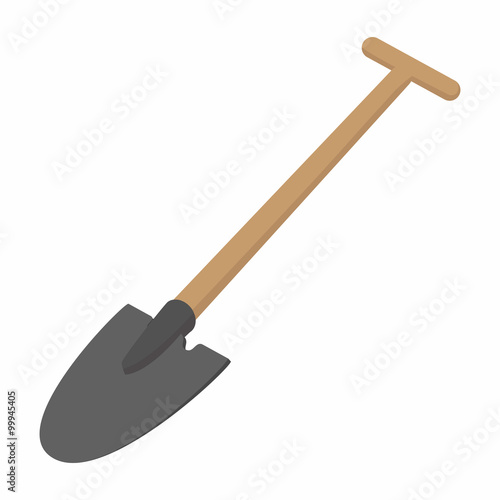 Shovel cartoon icon