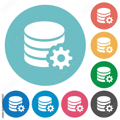 Flat database configuration icons