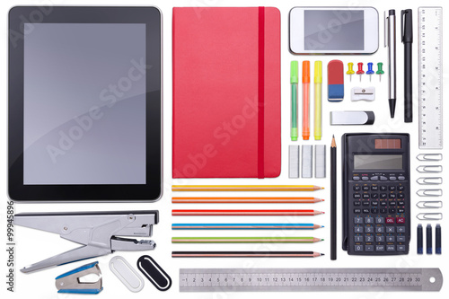 Collection of different office materials