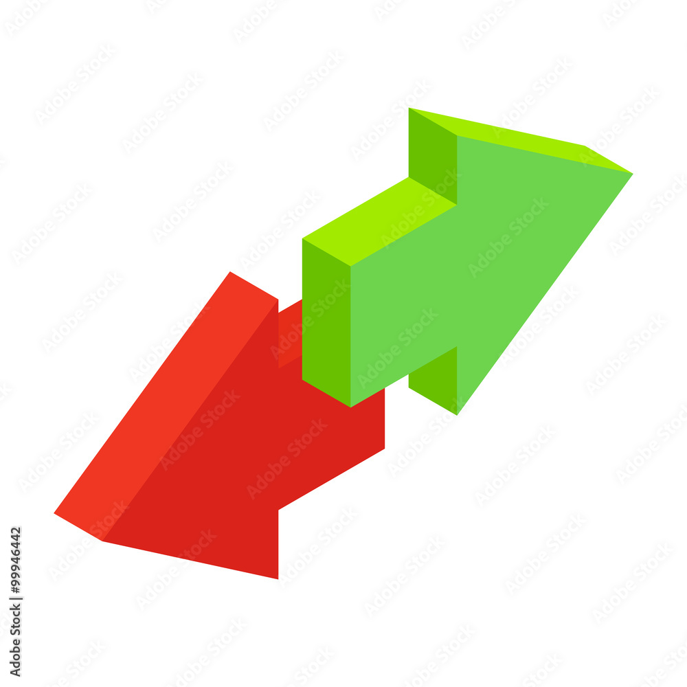 Incoming calls outgoing calls isometric 3d icon Incoming calls outgoing calls isometric 3d icon