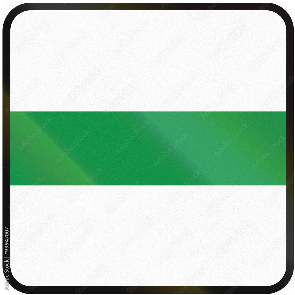 Road sign used in Slovakia - bypass marker Road sign used in Slovakia - bypass marker