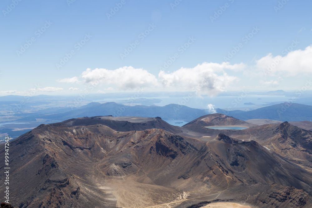 Naklejka premium View from the top of Mount Ngauruhoe