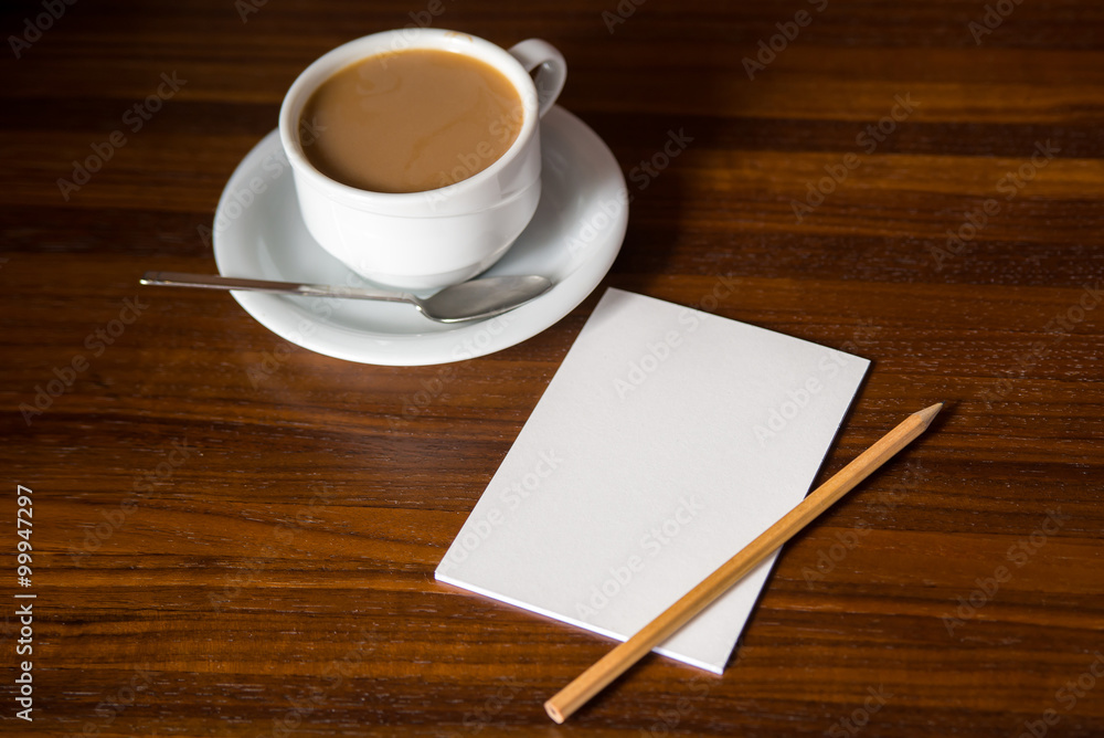 Note paper and coffee Note paper and coffee