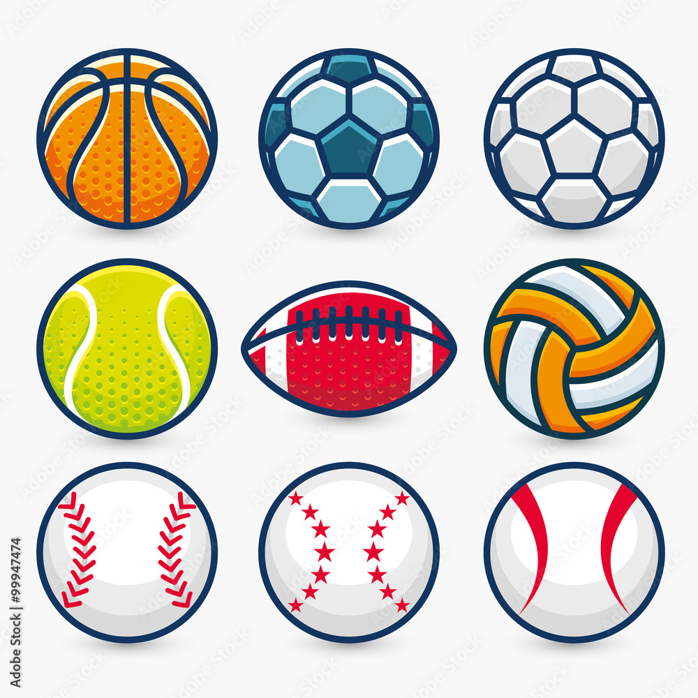 Set of Sports Balls.Vector Illustration.