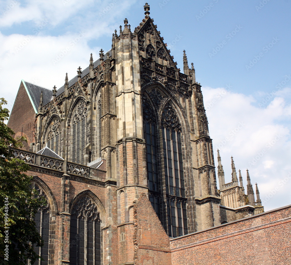 The dom-church in the city of Utrecht. The Netherlands
