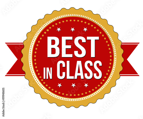 Best in class label or stamp