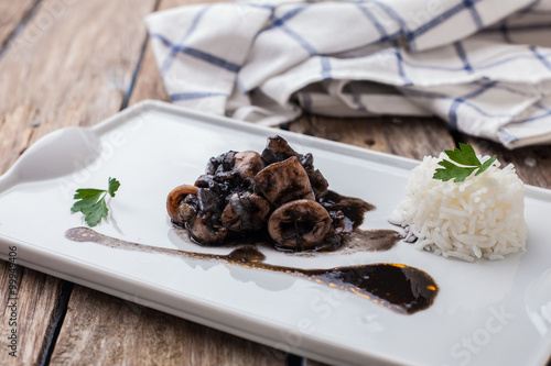 Fényképezés ink sauce squid