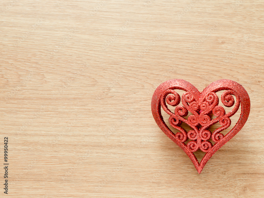 Valentines day background with red glitter heart on wood floor. Love and Valentine concept. Valentines day background with red glitter heart on wood floor. Love and Valentine concept.
