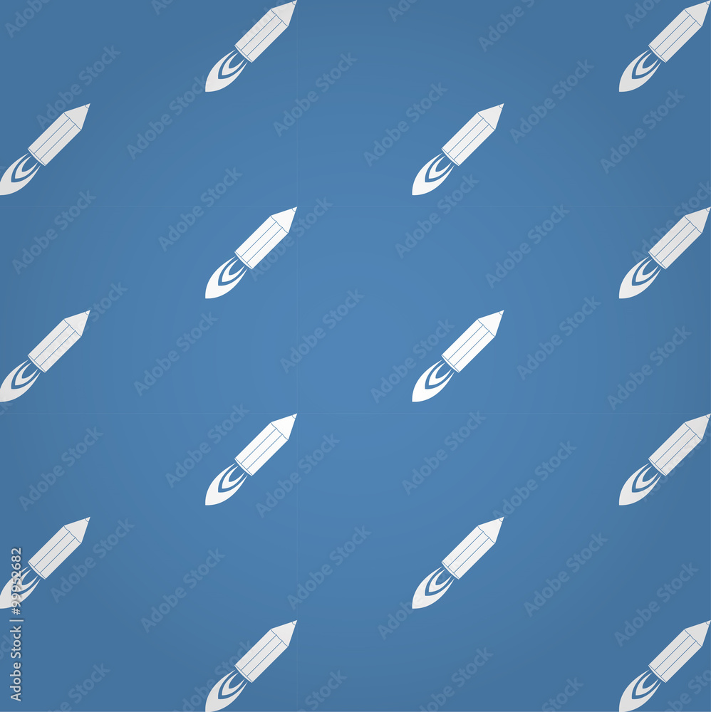 Seamless pattern 'soaring pencil' Seamless pattern 'soaring pencil'
