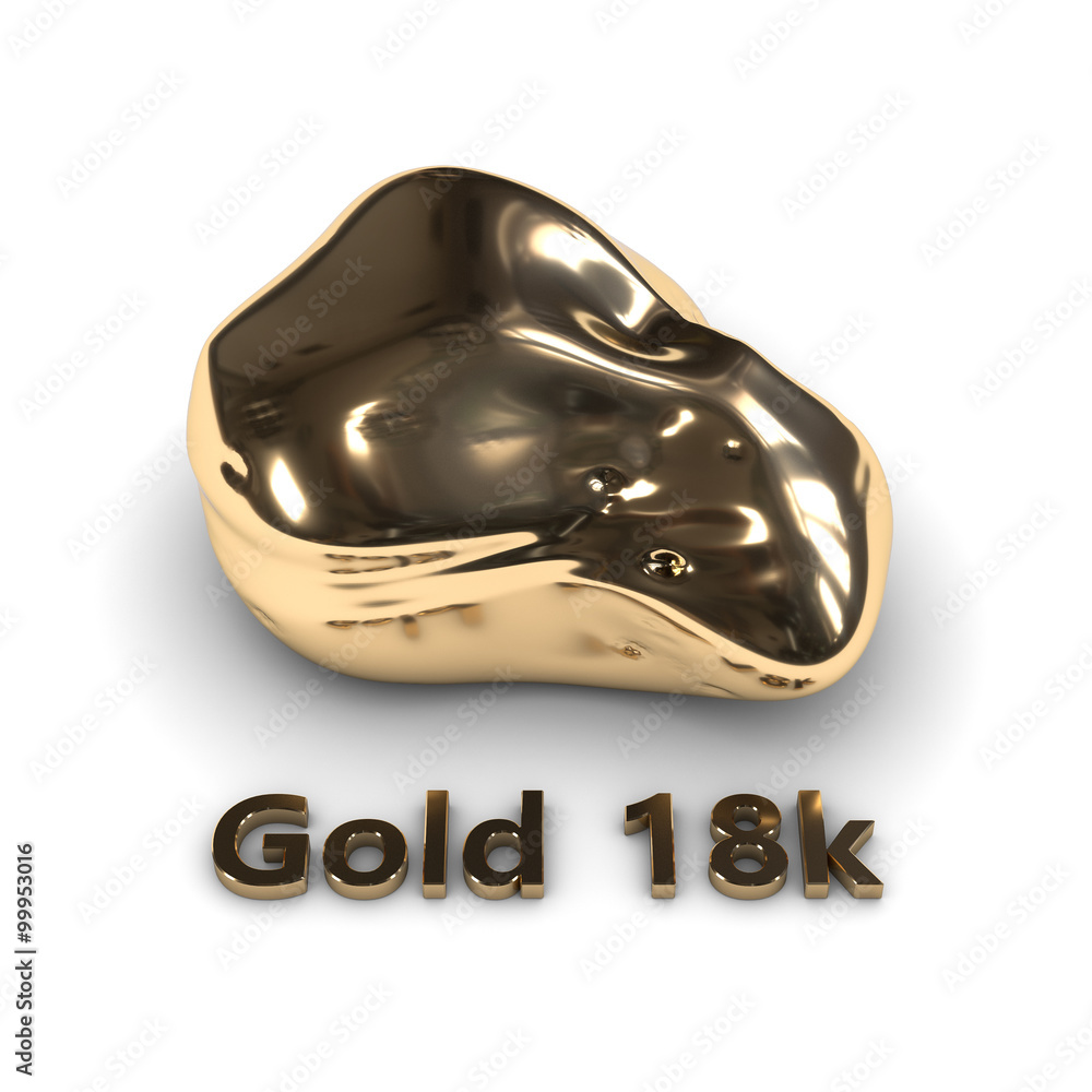 Fototapeta premium Gold stone 18k