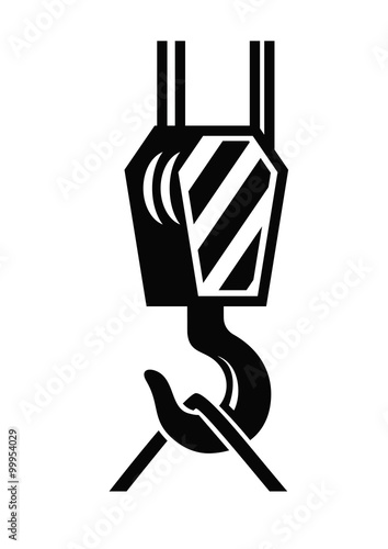 crane hook vector