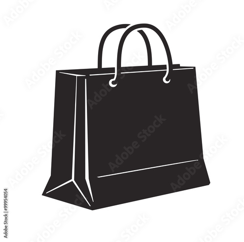 vector black shopping bag